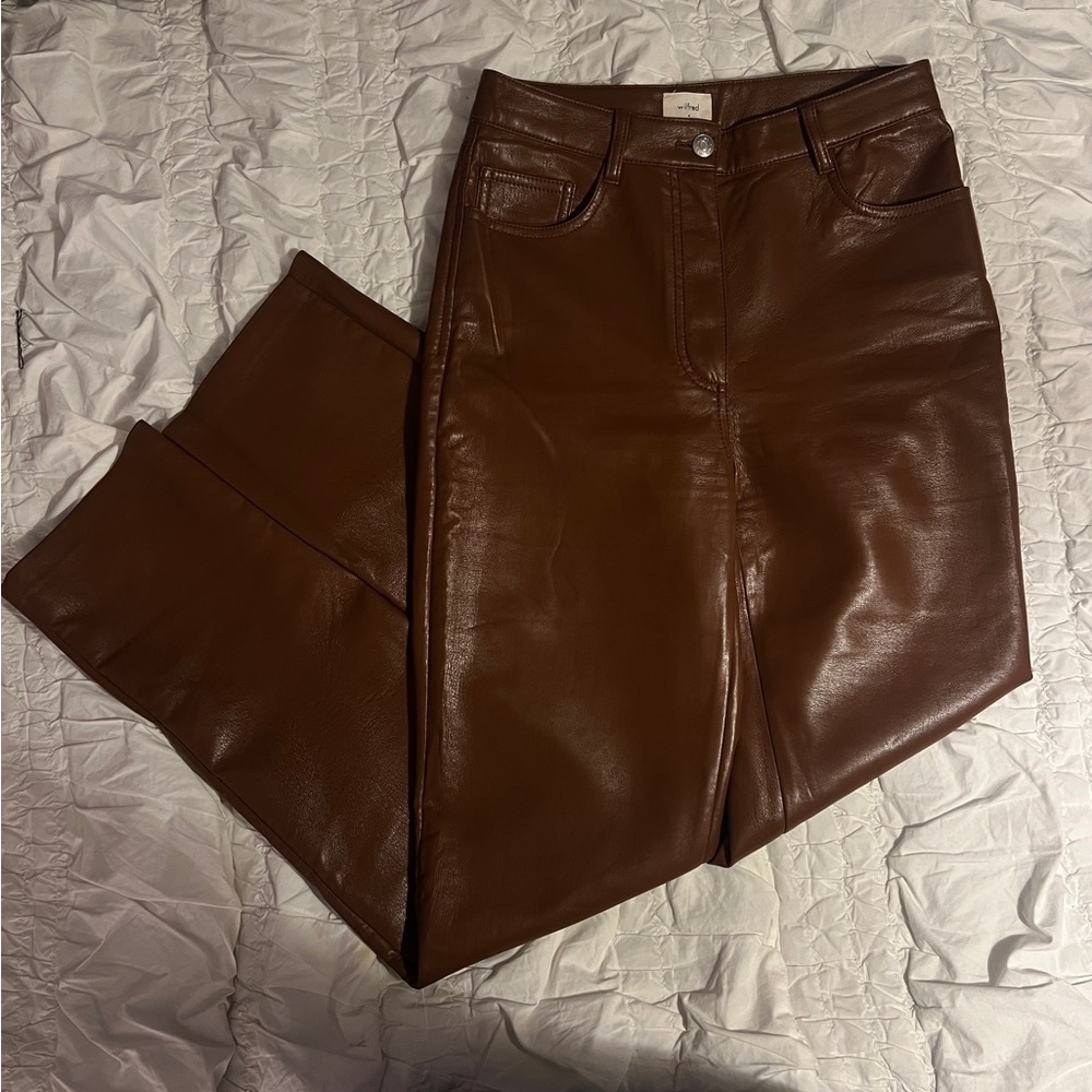 Aritzia Faux Leather Melina Pants